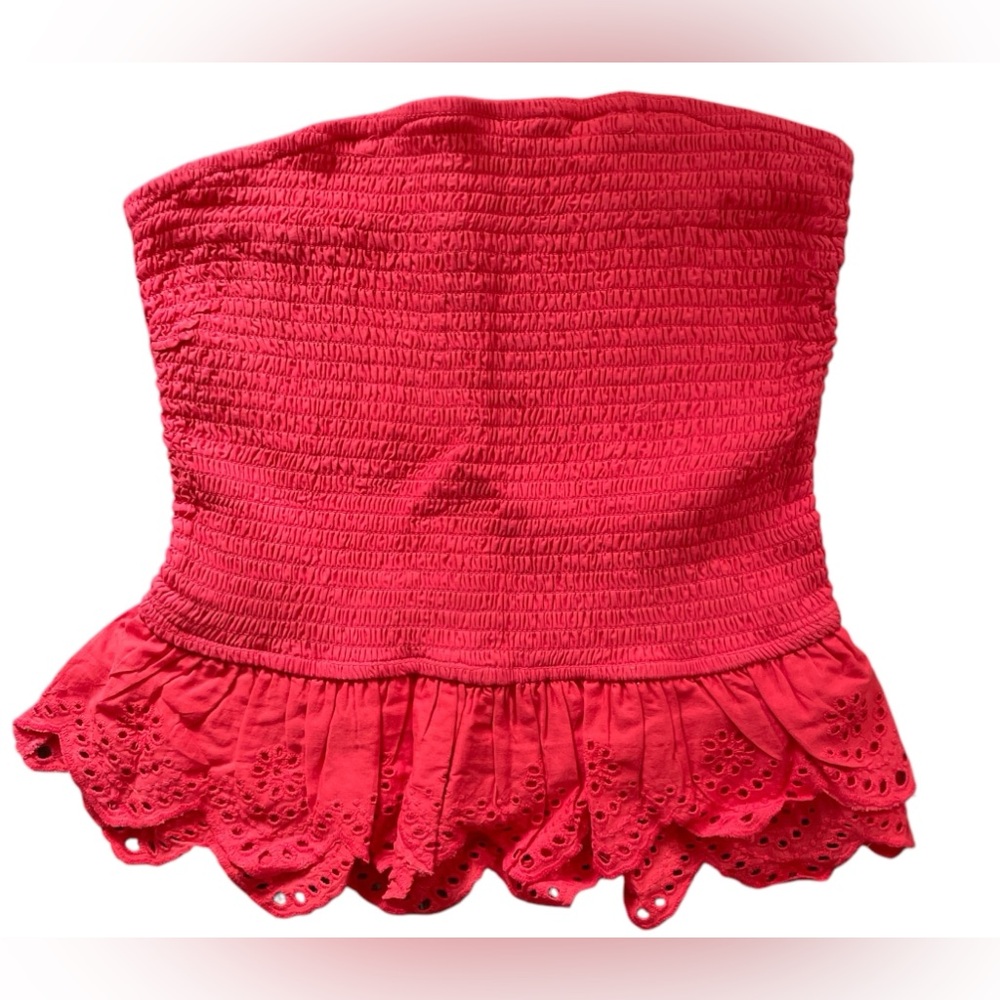 #I1 coral tub top Japan medium med m